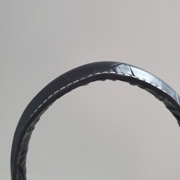 RARE FIND * VINTAGE DOONEY & BOURKE Black Croc Leather Handbag Timeless LIKE NEW - Picture 9 of 14